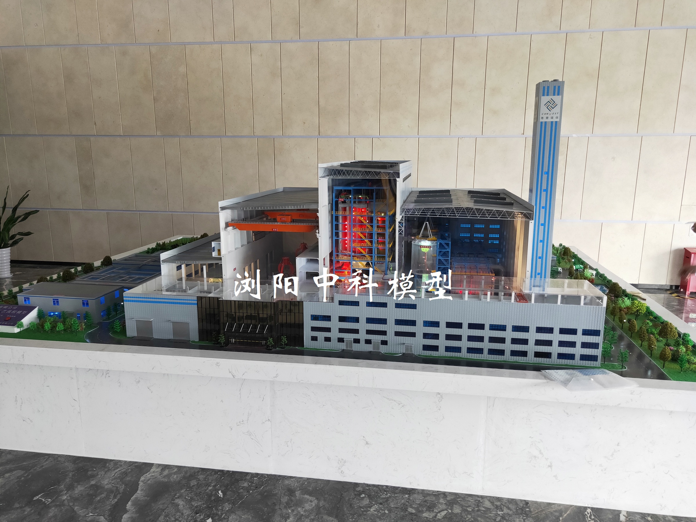广西北流垃圾发电厂发电模型